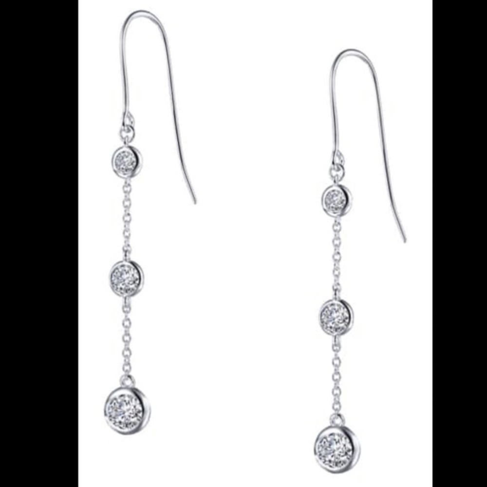 LaFonn Diamond Fish 🎣 Hook Dangle Earrings